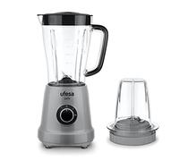 Ufesa BS4709 Jade Batidora de Vaso + Accesorio Molinillo Especias, 500W, Jarra de 1.5L, 2 Velocidades + TURBO, 4 Cuchillas de Acero Inoxidable, Sin BPA (70205195)