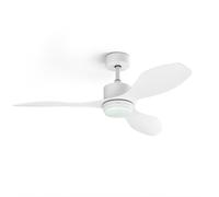 Ufesa Bután Ventilador de Techo con Luz, 30W, 6 Velocidades, Ultra Silencioso, 3 Aspas de 122cm, Función Verano - Invierno, Temporizador 8h, 3 Niveles Luz, Mando a Distancia, Blanco
