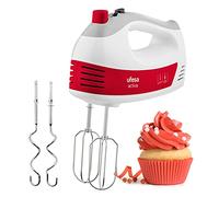 Ufesa BV4650 Batidora Amasadora, 400W, 5 velocidades, Turbo, Tecla Expulsión Accesorios, 2 Varillas Amasadoras, 2 Varillas Batidoras, Diseño Ergonómico con Agarre de Tacto Suave