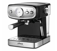 Ufesa CE7244 Brescia Cafetera Expresso y Capuccino, Vaporizador Orientable, 20 Bares, 2 Modos: Café Molido o Monodosis, Depósito 1.5L, Función Calienta Tazas, 850W