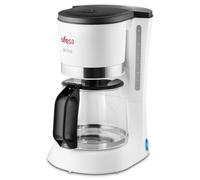Ufesa Cafetera de goteo CG7113 Activa – 6 tazas (0,6 L), filtro permanente, 600W, blanco/negro
