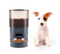 Ufesa Comedero Dispensador Automático para Mascotas 3L, Programable hasta 4 Comidas Diarias, Bol de Acero Inoxidable, Cable USB Antimordeduras, Sistema Antiobstrucción, Cierre Infantil y Alarma Sonora