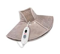 Ufesa Flexy Heat NC Almohadilla Eléctrica Cuello, Esterilla Térmica Cervical, Alivia el Dolor de Cuello y Hombros 60x62cm, 100W, Microfibra Ultrasuave, 3 Niveles Temperatura, Apagado Automático, Gris