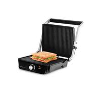 Ufesa Grill Eléctrico Jaya 2000W - Sandwichera, Plancha Cocina Eléctrica y Parrilla, Apertura 180º, Temperatura Regulable, Placa Superior Adaptable en Altura, Placas Antiadherentes, Fácil Limpieza