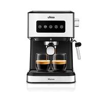 Ufesa Monza Cafetera Espresso y Capuccino de 20 Bares, Panel Táctil Digital, Vaporizador Orientable, Café Molido o Monodosis ESE, Función Calienta Tazas, 1050W, Depósito 1.5L
