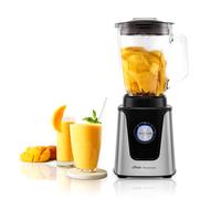 Ufesa Moonstone Batidora de Vaso, 1500W Potencia, Jarra de Cristal 1,5L, Regulador de Velocidad con luz LED, Pica Hielo, 6 Cuchillas Extraibles de Titanio, 2 Velocidades + TURBO