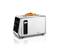 Ufesa One Touch Duo - Tostador Digital 850W, 2 Ranuras, Pantalla LED, 6 Niveles, Funciones Pan, Bagel, Muffin, Gofre, Recalentar, Descongelar, Memoria, Bandeja Recogemigas