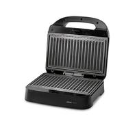 Ufesa Sandwichera Sierra Compacta 750W, Placas Grill Antiadherentes, Capacidad 2 Paninis, Control Automático de Temperatura, Almacenamiento Vertical, Libre de PFOA, Acabados Inox, Sistema Recogecables