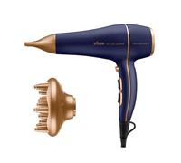 Ufesa Secador de Pelo Profesional Air Lux 2200W, Motor AC, Elimina el Encrespamiento, Incluye Difusor y Concentrador, 2 Velocidades, 3 Temperaturas, Golpe de Aire Frío, Azul/Dorado