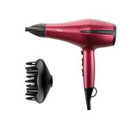 Ufesa Secador de Pelo Profesional Radiance Pro 2400W, Motor AC, Tecnología Iónica, Elimina el Encrespamiento, Incluye Difusor y Concentrador, 2 Velocidades, 3 Temperaturas, Golpe de Aire Frío, Rojo