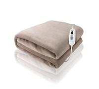 Ufesa Softy Manta Térmica Eléctrica, Manta Eléctrica Cama Grande, 160x100cm, 120W, Ultrasuave, 3 Niveles de Temperatura, Apagado Automático, Protección Sobrecalentamiento, Lavable, Marrón