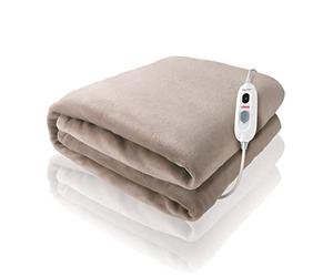 Ufesa Softy Plus Manta Térmica Eléctrica, Manta Eléctrica Cama Grande, 180x140cm, 120W, Ultrasuave, 3 Niveles de Temperatura, Apagado Automático, Protección Sobrecalentamiento, Lavable, Marrón