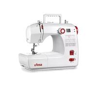 Ufesa SW3003 Performance Máquina de Coser con 30 Puntadas, Pantalla LCD, 2 Velocidades, Luz de Costura, Pedal/Interruptor Manual, 12V de Potencia, Plástico, Blanco y Rojo