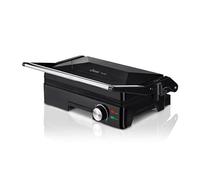Ufesa Teide Parilla Eléctrica, Panini Press Grill, 1600W, Placas Antiadherentes, Apertura 180º, Regulador de Temperatura, Asa Toque Frio, Negro
