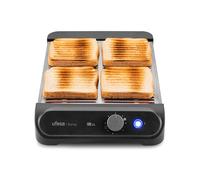Ufesa Tostador Plano Barley, 900W con 3 Resistencias de Cuarzo, Tostador Horizontal de Acero Inoxidable, Tamaño XL para 4 Rebanadas, 7 Niveles, Recalentar y Descongelar, Bandeja Recogemigas, Bollería