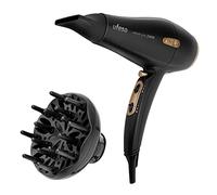 Ufesa Velvet Pro 2400 Secador Profesional con tecnología iónica, Difusor y concentrador, Negro/Cobre, 2400W