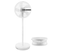 Ufesa Ventilador de Pie Nagasaki Ultrasilencioso 28W, Pantalla Táctil LED, Motor Brushless, Compacto y Plegable, 12 Velocidades, 3 Modos, Oscilación 90º, Altura Ajustable, Mando a Distancia