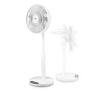 Ufesa Ventilador de Pie Sendai SilentEdge, 24W, 12 Velocidades, 3 Modos, Oscilación hasta 90º, Ultrasilencioso, Sistema FootPress, Altura Ajustable, DualVortex Motion 14 Aspas, Mando y Pantalla LED
