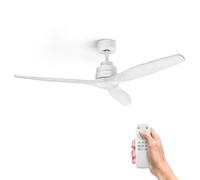 Ventilador de Techo CFTB 3 Aspas de Madera 132cm Luz LED 6 Velocidades Mando a Distancia