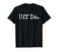 Uff Da. Divertido Medio Oeste Diciendo Minnesota Noruego Diciendo Camiseta gráfica económica, Hombre, Negro, S