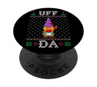 Uff Da, Swedish Tomte GNOME, Dios Jul, Navidad Mujeres Niñas PopSockets PopGrip Adhesivo