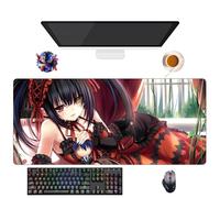 UfgDGS - Alfombrilla de ratón Anime Date a Live Tokisaki Kurumi | Alfombra XXL lavable con bordes reforzados (90 cm x 40 cm x 3 mm) | Superficie duradera y antideslizante (12)