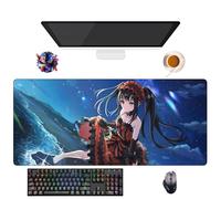 UfgDGS - Alfombrilla de ratón Anime Date a Live Tokisaki Kurumi | Alfombra XXL lavable con bordes reforzados (90 cm x 40 cm x 3 mm) | Superficie duradera y antideslizante (9)