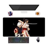 UfgDGS Alfombrilla de ratón Anime Hell's Paradise | Alfombrilla de ratón XXL impermeable (90 cm x 40 cm x 3 mm) | Base antideslizante de goma | Protección de teclado y ratón para PC y portátiles (3)