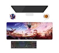 UfgDGS Juego Horizon Forbidden West - Alfombrilla de ratón impermeable XXL (80 cm x 30 cm x 3 mm) | Base antideslizante de goma | Protección de teclado y ratón para PC y portátiles (3)
