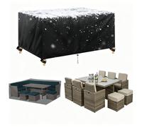 UFGFYTT Funda de sofá exterior impermeable 220 x 165 x 110 cm, LxWxH para salón de jardín | Funda de mesa impermeable | 420D Tela Oxford Lona de protección exterior Mesa