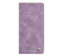 Ufgoszvp Candy - Funda tipo cartera para ZTE Blade A75 5G, piel sintética vintage, a prueba de golpes, con ranuras para tarjetas, función atril, interior magnético, para ZTE Blade A75 5G, color morado
