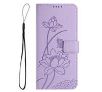Ufgoszvp Funda de piel para Nokia C22, Lotus Premium Piel PU Flip Case Wallet Funda Móvil Funda Magnética Ranura Dinero Soporte Funda para Nokia C22 Lila