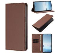 Ufgoszvp Funda para Nokia G21/G11 Flip Case, Magnética Funda de Cuero Funda Móvil para Nokia G21/G11 Funda Cartera Tarjetero Estuche Funda para Teléfono Móvil, Marrón