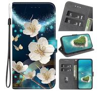 Ufgoszvp Funda para Oppo A79 5G, funda de piel sintética con diseño de libro, funda de TPU suave, función atril, con ranura para tarjetas, para Oppo A79 5G - Magnolia