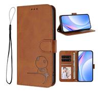 Ufgoszvp Funda para OPPO Reno 12F 5G, diseño de oso panda en relieve, a prueba de golpes, funda de piel de primera calidad con soporte para tarjetas, funda protectora abatible para OPPO Reno 12F 5G