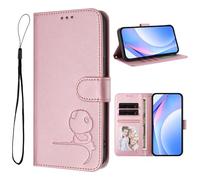 Ufgoszvp Funda para OPPO Reno 12F 5G, diseño de oso panda en relieve, a prueba de golpes, funda de piel de primera calidad con soporte para tarjetas, funda protectora abatible para OPPO Reno 12F 5G