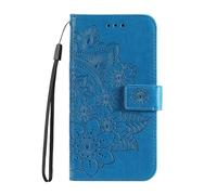 Ufgoszvp Funda para Samsung A56 para Samsung Galaxy A56 Case, Retro Totem Cuero Magnético Premium PU Cuero Flip Case con Tarjetero Cartera Soporte Resistente a Golpes Azul