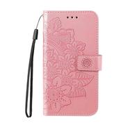 Ufgoszvp Funda para Samsung A56 para Samsung Galaxy A56 Case, Retro Totem Cuero Magnético Premium PU Cuero Flip Case con Tarjetero Cartera Stand Resistente a Golpes Oro Rosa