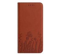 Ufgoszvp Funda tipo cartera diseñada para Xiaomi 12T/12T Pro, a prueba de golpes, de piel sintética, con tarjetero magnético, para Xiaomi 12T/12T Pro, café