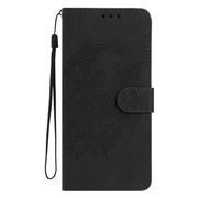 Ufgoszvp Funda tipo cartera para Motorola Moto G55 5G con tarjetero, a prueba de golpes, de piel sintética, con función atril de mariposa en relieve, funda protectora para Motorola Moto G55 5G, color