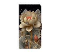 Ufgoszvp Funda tipo cartera para Motorola Moto G56 con función atril de piel sintética, ranuras para tarjetas, función de soporte magnético, a prueba de golpes, para Motorola Moto G56 Lotus