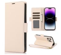 Ufgoszvp Lederhülle Kompatibel mit iPhone 15 Plus Hülle, Premium Flip Handytasche Wallet Handyhülle PU Leder Tasche Case Schutzhülle Kartensteckplätzen für iPhone 15 Plus, Aprikochen