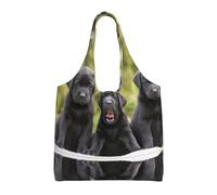 UFhgjjb Bolsas de lona con estampado de flamenco rosa, bolsas de almacenamiento para mujeres, bolsa de compras y mudanzas, viajes en la playa, vida diaria, Perro Labrador Retriever, Talla única