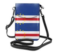 UFhgjjb Bolso pequeño para teléfono celular, con estampado de bandera de Kenia, bolso cruzado con correa ajustable, perfecto para viajes y uso diario, Bandera de Cabo Verde, Talla única