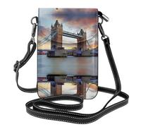UFhgjjb Bolso pequeño para teléfono celular con estampado verde de colibrí, bolsa cruzada con correa ajustable, perfecta para viajes y uso diario, Puente histórico de la torre vieja de Londres, Talla