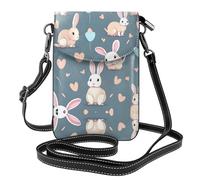 UFhgjjb Bonito bolso pequeño para teléfono celular con estampado de erizo, bolsa cruzada con correa ajustable, perfecta para viajes y uso diario, Lindo conejo de dibujos animados, Talla única