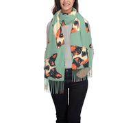 UFhgjjb Bridge under the sunset - Bufanda con borlas para mujer, chal de moda para otoño e invierno, ligero y cálido, perfecto para viajes casuales, Avatares de animales, Talla única