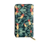 UFhgjjb Cartera de cuero con estampado de círculos de color, cartera plegable ligera, múltiples ranuras para tarjetas y bolsillo con cremallera para monedas, Life Fruit on the Vine, Talla única