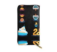 UFhgjjb Cartera de cuero con estampado de rayo de luz - Bolso plegable ligero, múltiples ranuras para tarjetas y bolsillo con cremallera para monedas, Sobre el mar, Talla única