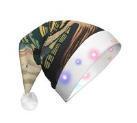 UFhgjjb Go to the countryside - Sombrero de Navidad LED para adultos, sombrero festivo de Papá Noel, gorro unisex de felpa para Navidad, Año Nuevo